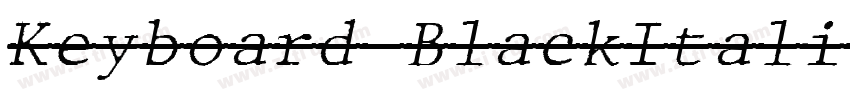 Keyboard BlackItali字体转换